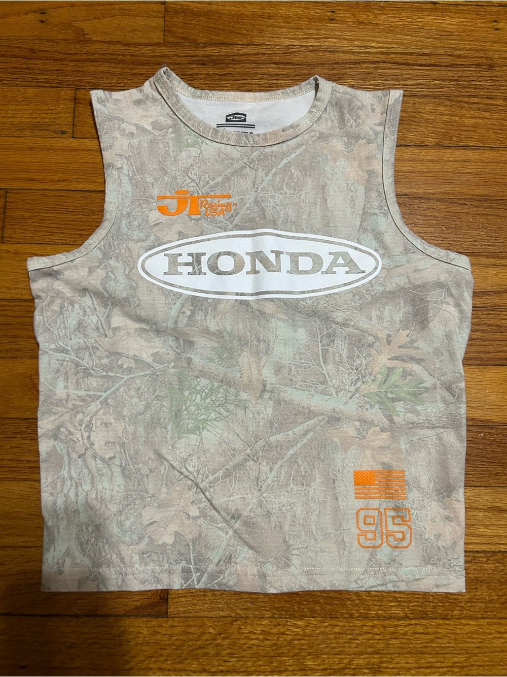 Honda  Tank Top Sleeveless Shirt Tree Leaves Jt‎ Racing Size Medium